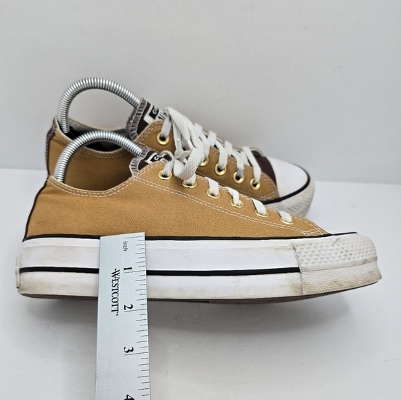 Converse | CTAS brown canvas sporty boho platform sneakers | WMS 7.5 - Picture 5 of 13